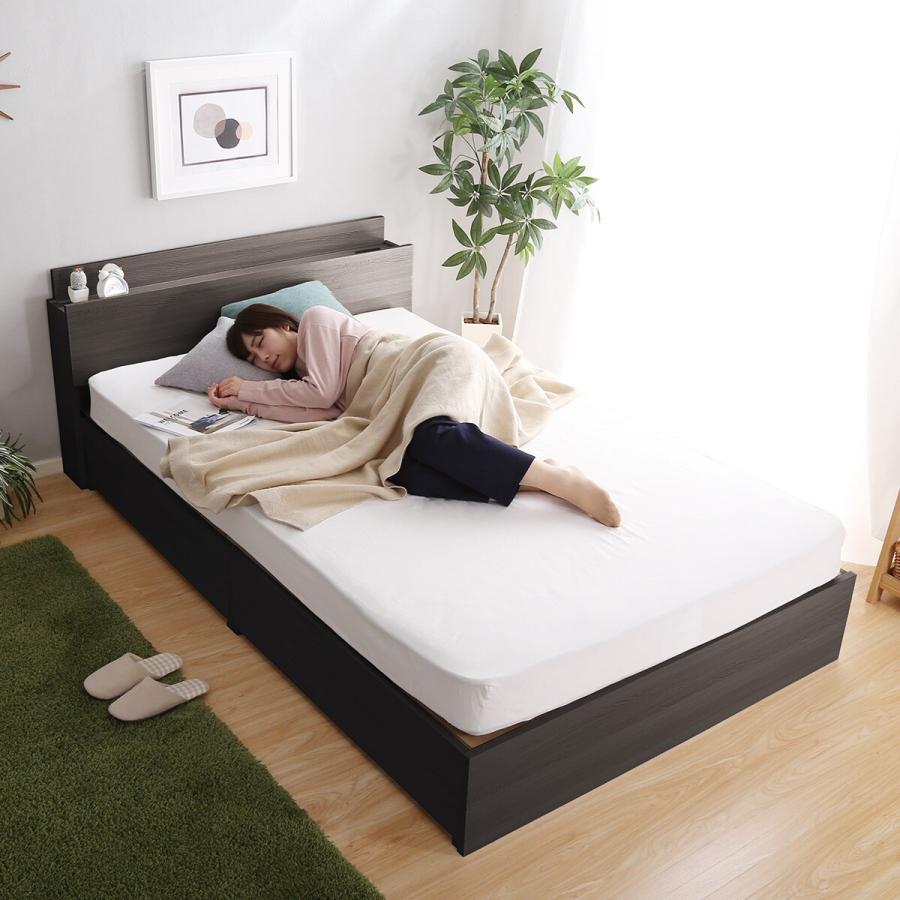 ニトリ（NITORI） ベッド シングル 棚・コンセント付きチェストベッド