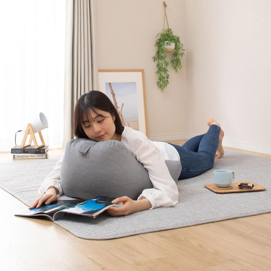 ニトリ（NITORI） レストクッションカバー(ヒッコリー) 57×48×33cm 綿