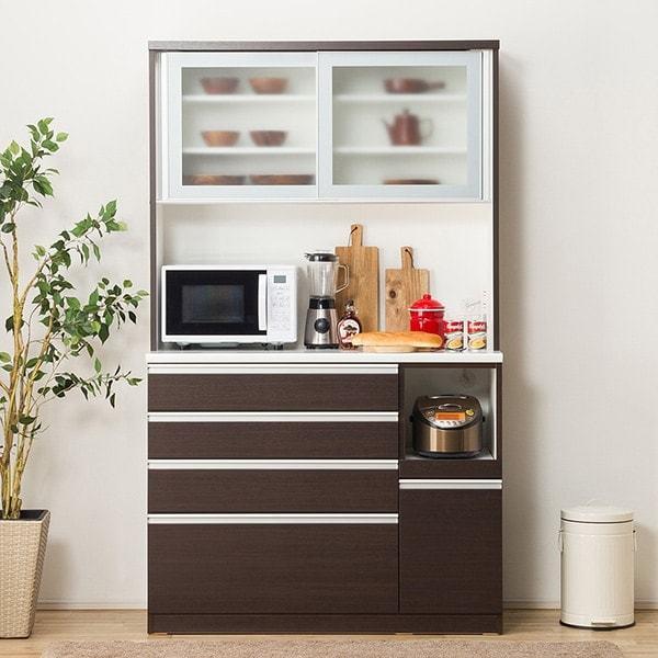 ニトリ（NITORI） 幅120cm キッチンボード( レジューム120-2AG-S DBR