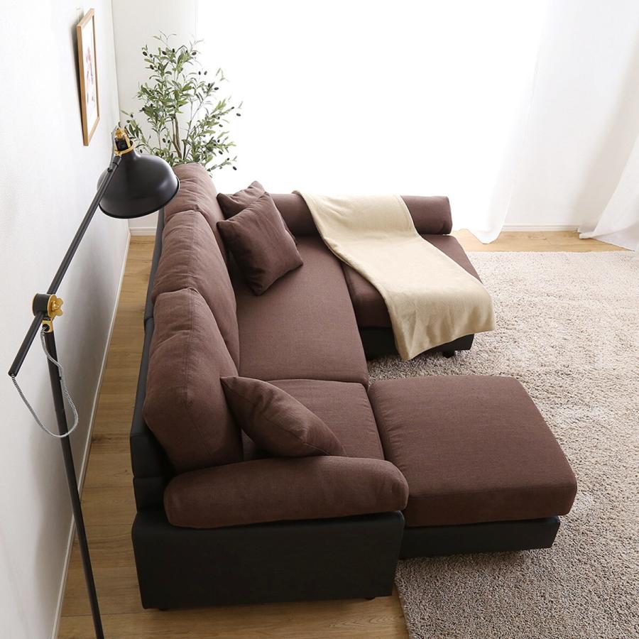 ニトリ（NITORI） ソファー ソファ PVC×布張り5人掛けコーナーカウチ