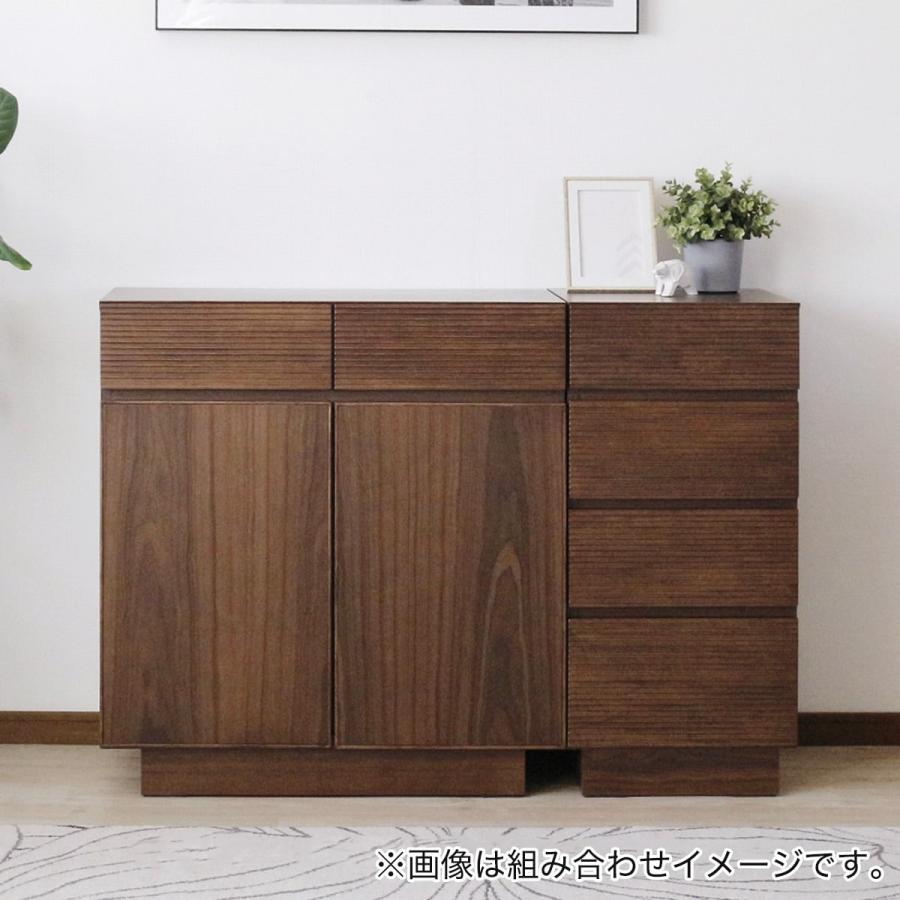 ニトリ（NITORI） 天然木サイドボード80 (WAL) リビング収納