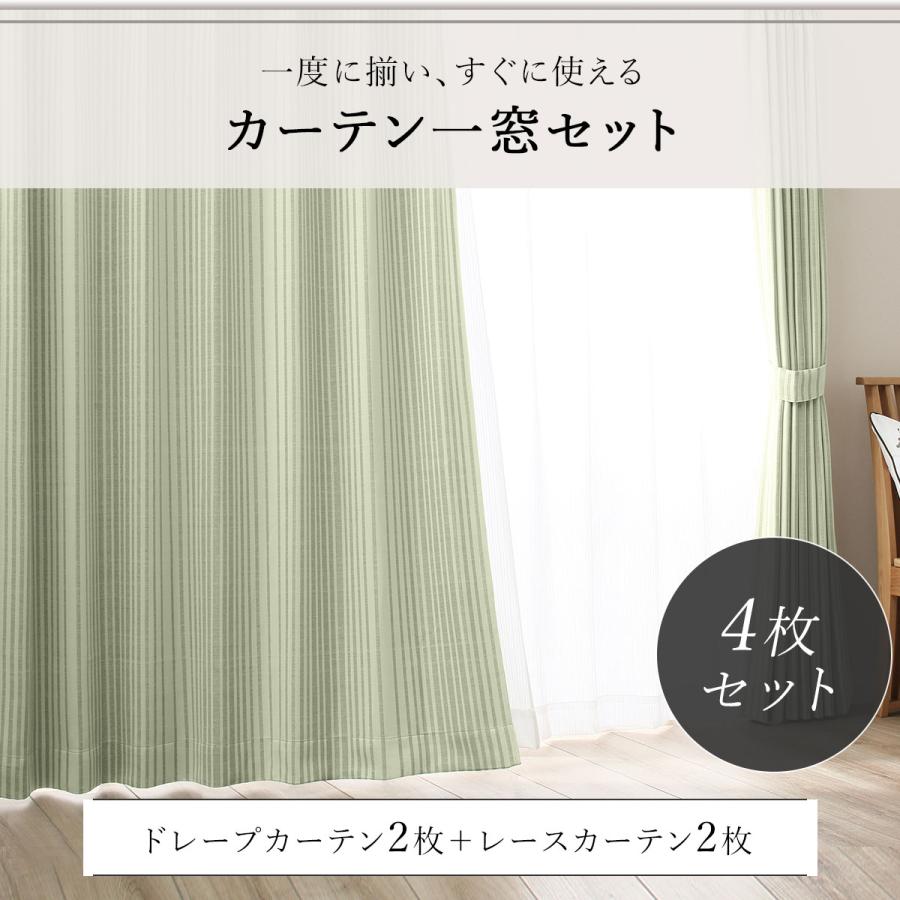 ニトリ（NITORI） 遮光2級・遮熱カーテン＆遮熱・ミラーレース4枚