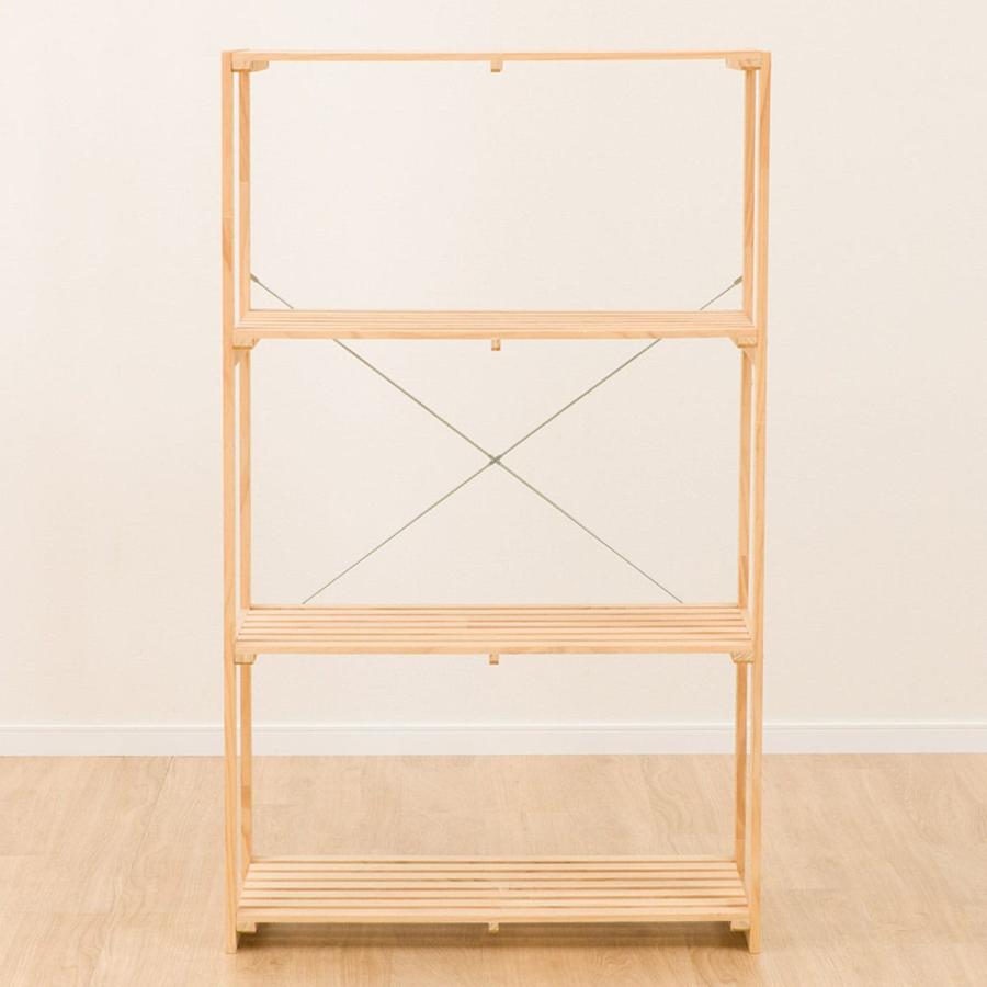 ニトリ（NITORI） パインラック マンクス8240(3段) 木製 本棚 ラック