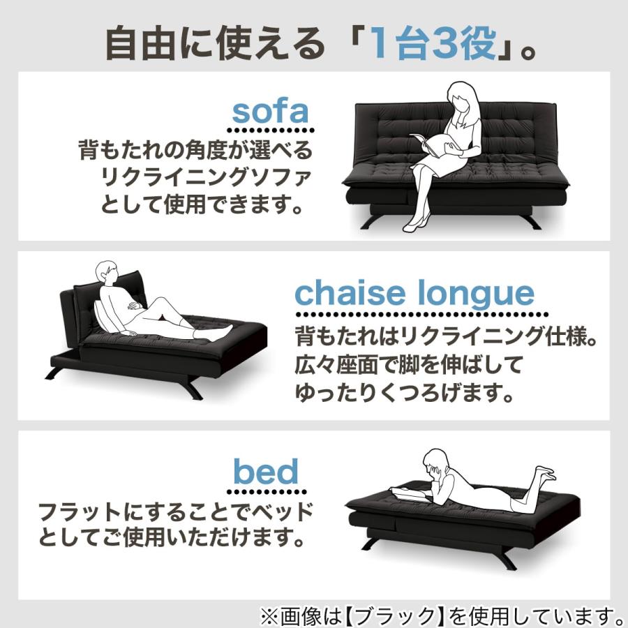 ニトリ（NITORI） 傷・汚れに強い合成皮革 2人掛けソファベッド(N