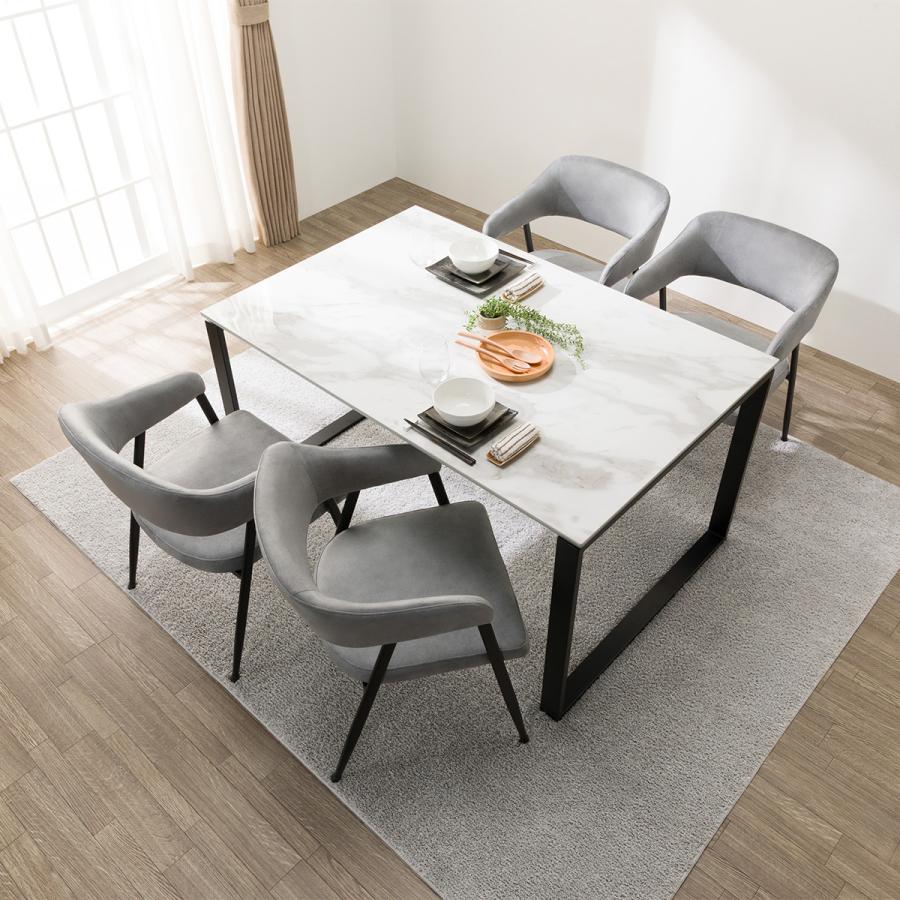 ニトリ（NITORI） ダイニングテーブル5点セット(DTセーラル135 WH