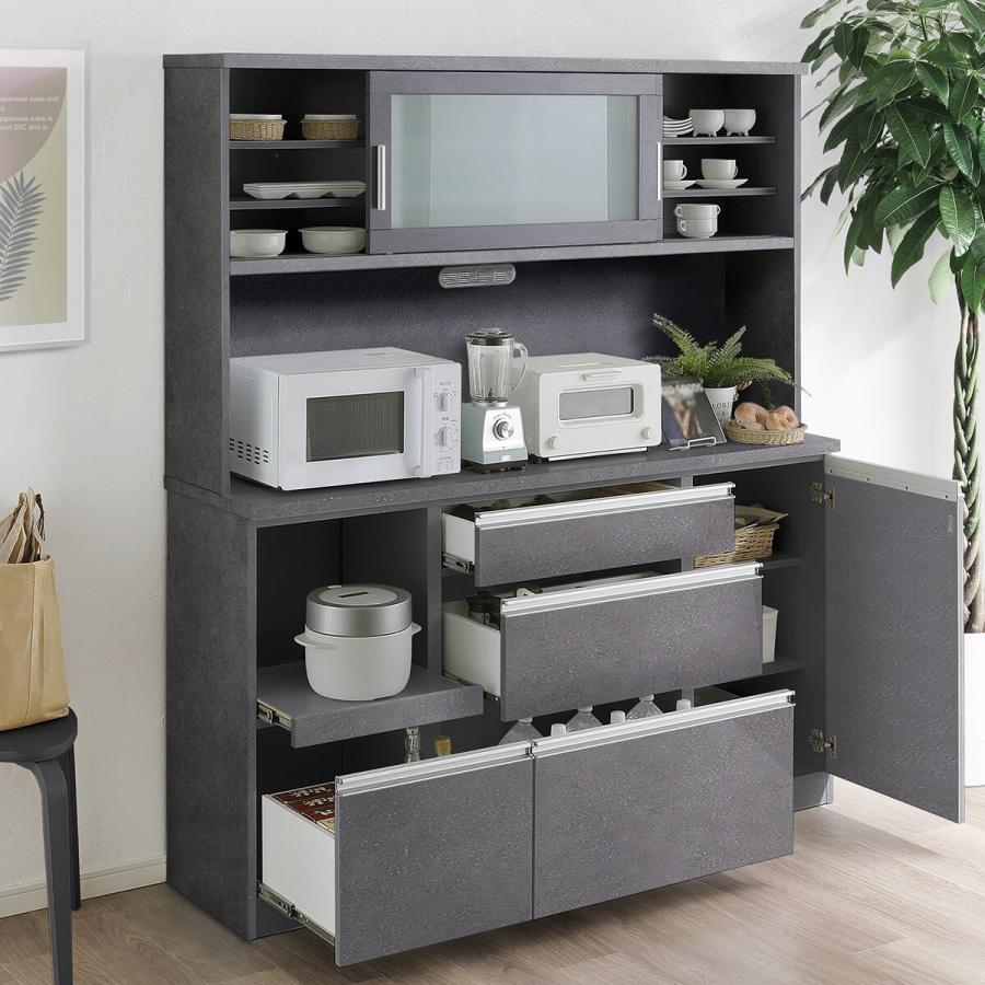 ニトリ（NITORI） 半透明ガラスのキッチンボード (幅159.5cm GY