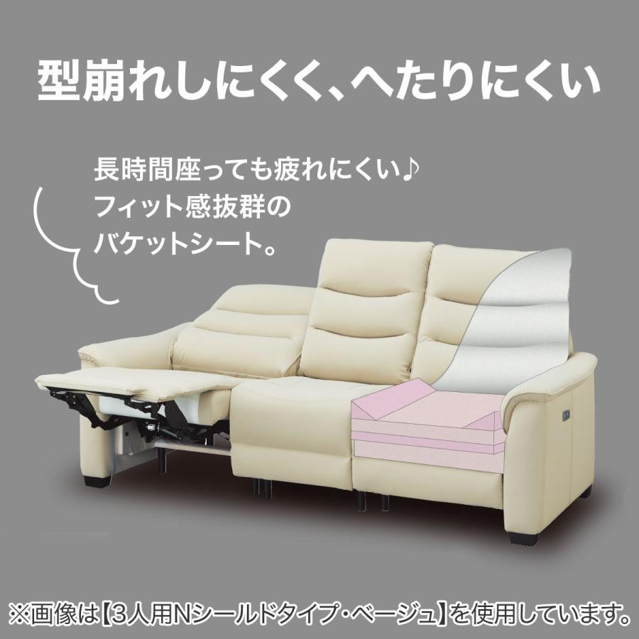 ニトリ（NITORI） 3人掛け全シート電動リクライニングソファ(Nビリーバ