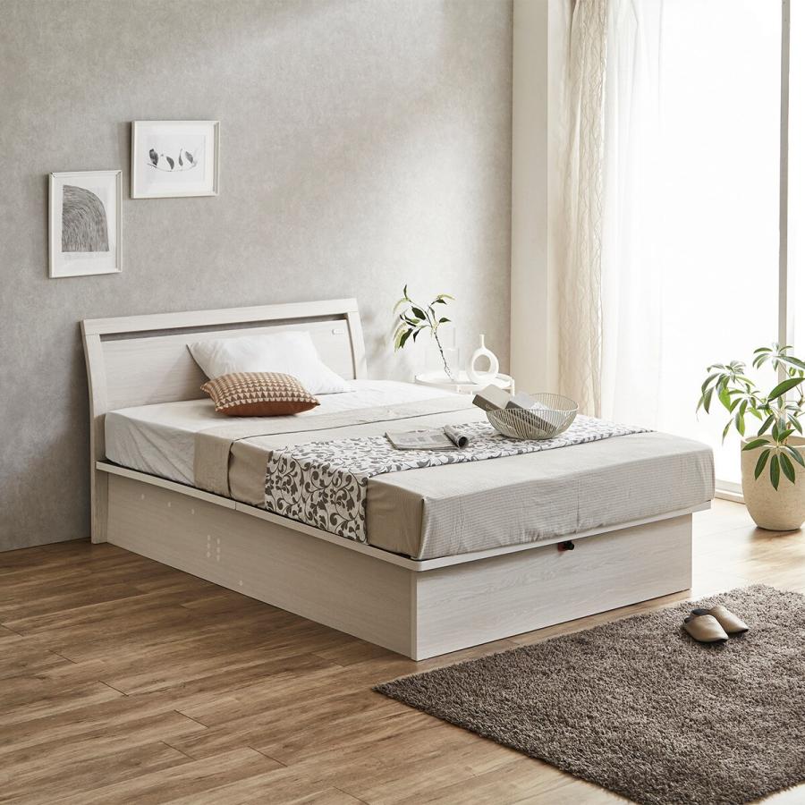 ニトリ（NITORI） ダブルベッドフレーム(OP IB フラット たて開き 深型