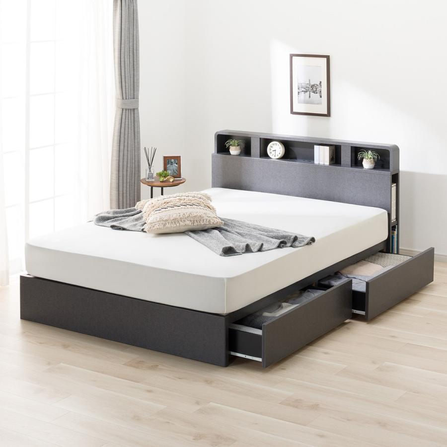 ニトリ（NITORI） ダブル ベッドフレーム(NS-006 浅型/床板 GY) ニトリ