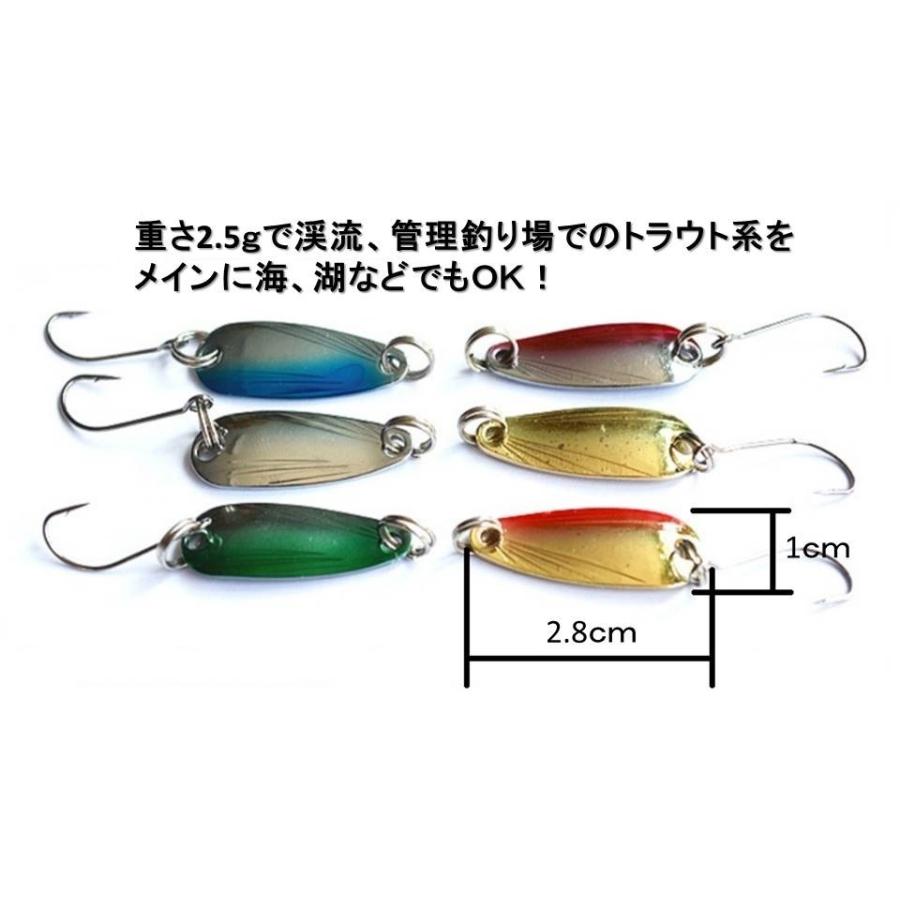 釣り具 ルアー スプーンルアー 2.5g マイクロスプーン ルアーセット
