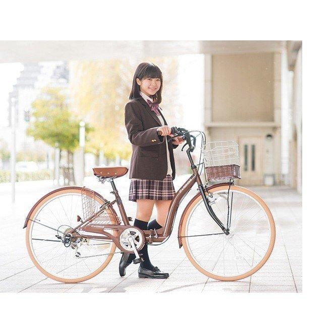 GRAPHIS（グラフィス） 折りたたみ自転車 26インチ カゴ ライト 鍵 6段