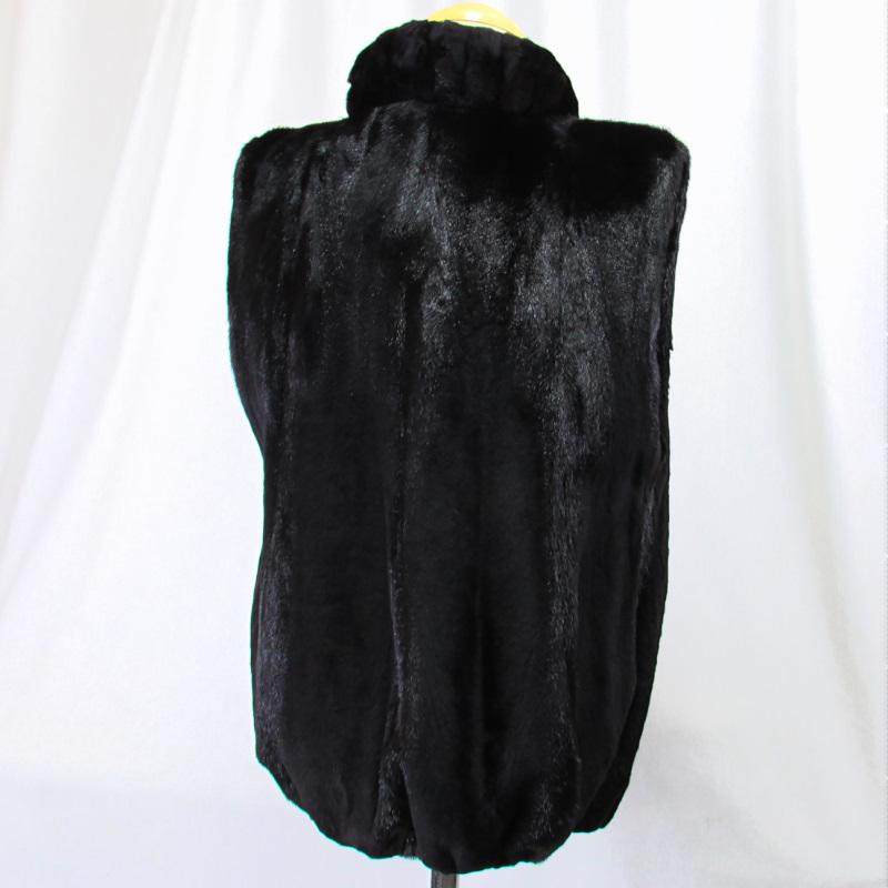 毛皮/ミンク/シェアードミンク/刺し毛ミン/ミンクベスト リアルファー
