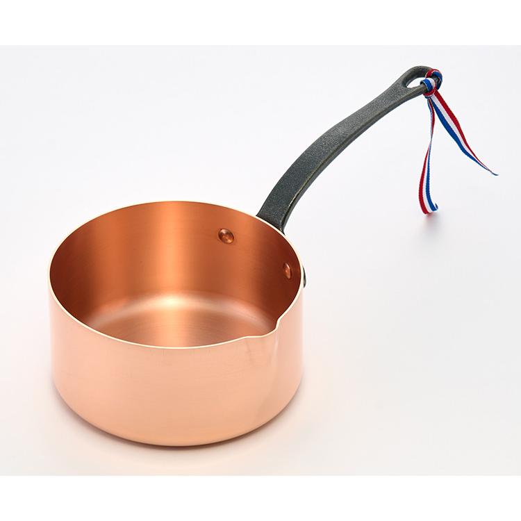 Baumalu 銅のキャラメルソースパン 16cm （1.5L 銅製鍋 直火用 片手鍋