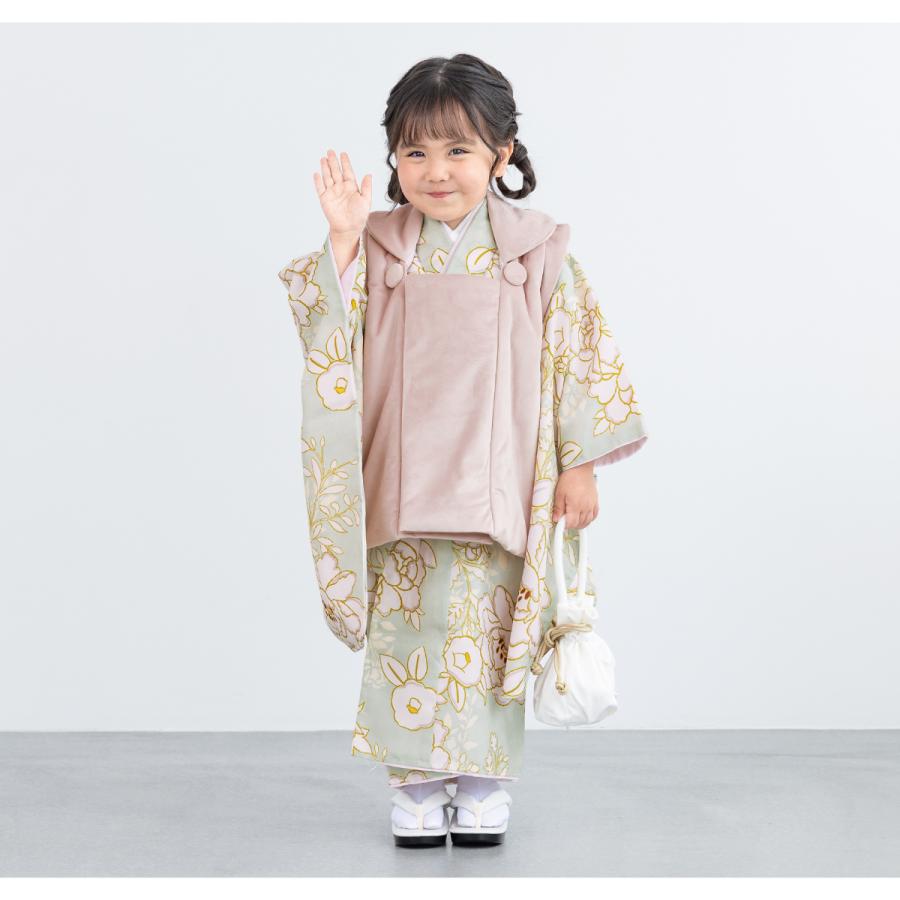 SOUBIEN（創美苑） 七五三 着物 3歳 レトロ 被布 2026新作 販売 女の子