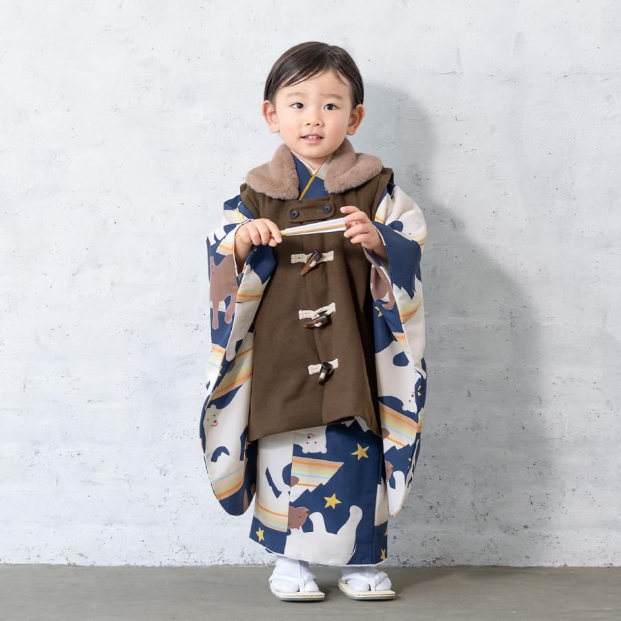 SOUBIEN（創美苑） 七五三 着物 3歳 販売 男の子 三歳 着物セット 被布