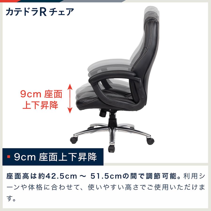 イトーキ（ITOKI） オフィスチェア カテドラ ハイバック 本革