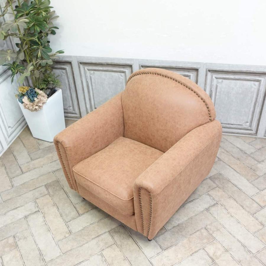 アンティーク シングルソファ アールデコ 一人掛け ラウンジ 書斎