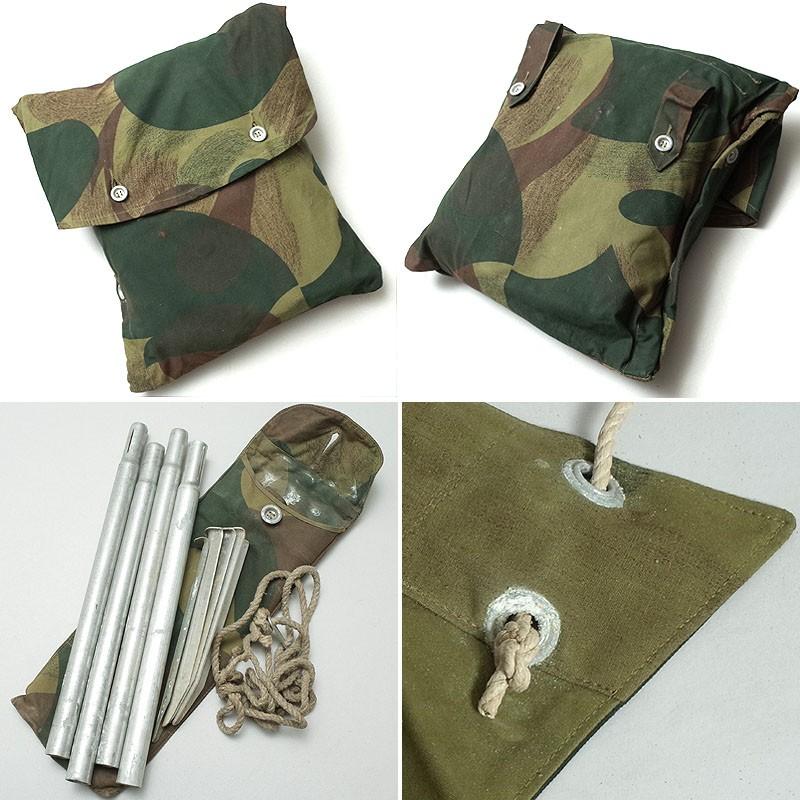 ベルギー軍 テントセット M54カモ USED EE616UN軍幕 シェルターハーフ