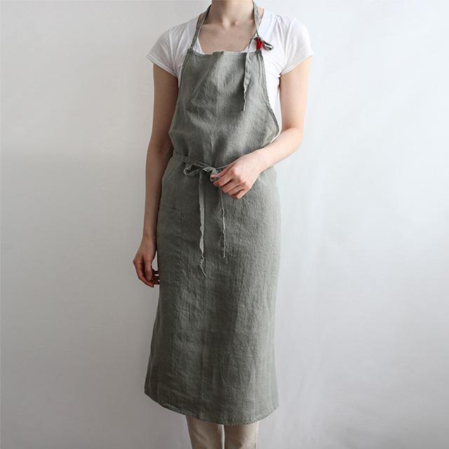 Lino e Lina（リーノエリーナ） フルエプロン マノン エルムグリーン