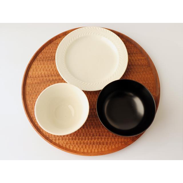 高塚和則 一人膳 はちのす 丸 （ 33cm ） ウォルナット 木工房玄