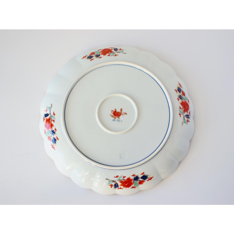 林九郎窯 古伊万里様式 菊割花地紋 プレート24cm 波佐見焼 8号 : 雑貨