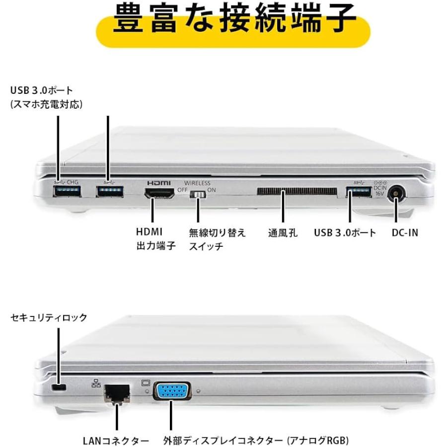 Let's note Panasonic第6世代最新Win11整備済み12.1型高画質 Let's CF