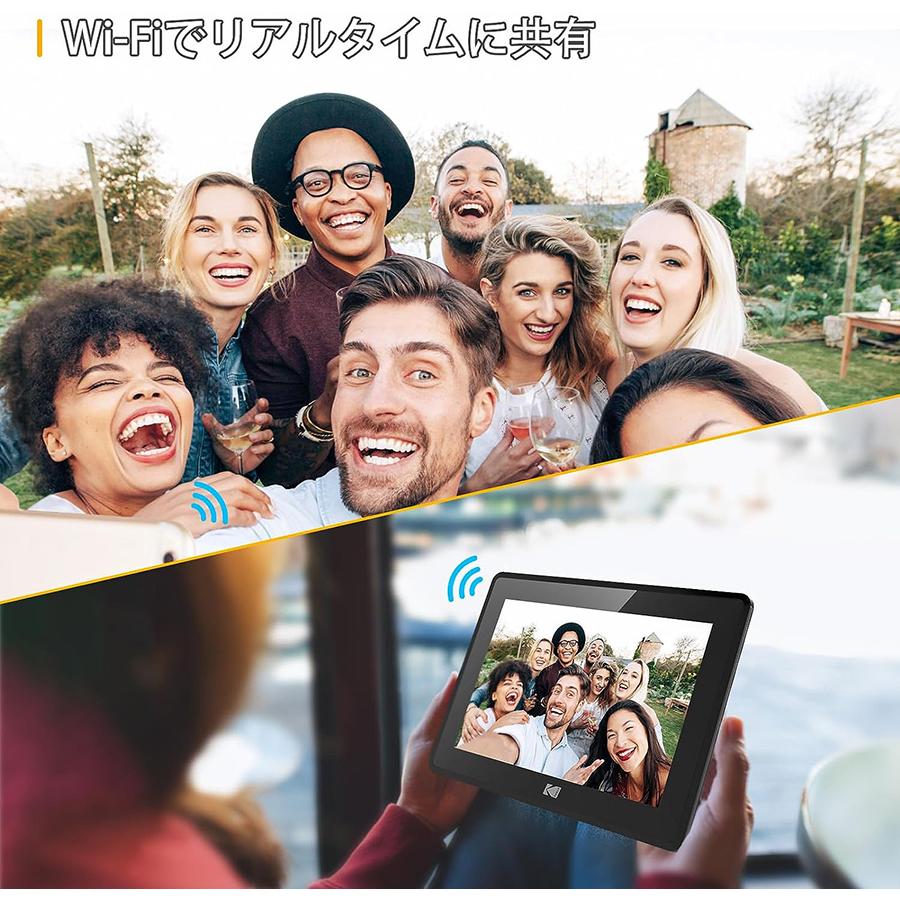 KODAK デジタルフォトフレーム 10.1インチ HD画面 32GB内蔵 写真/動画