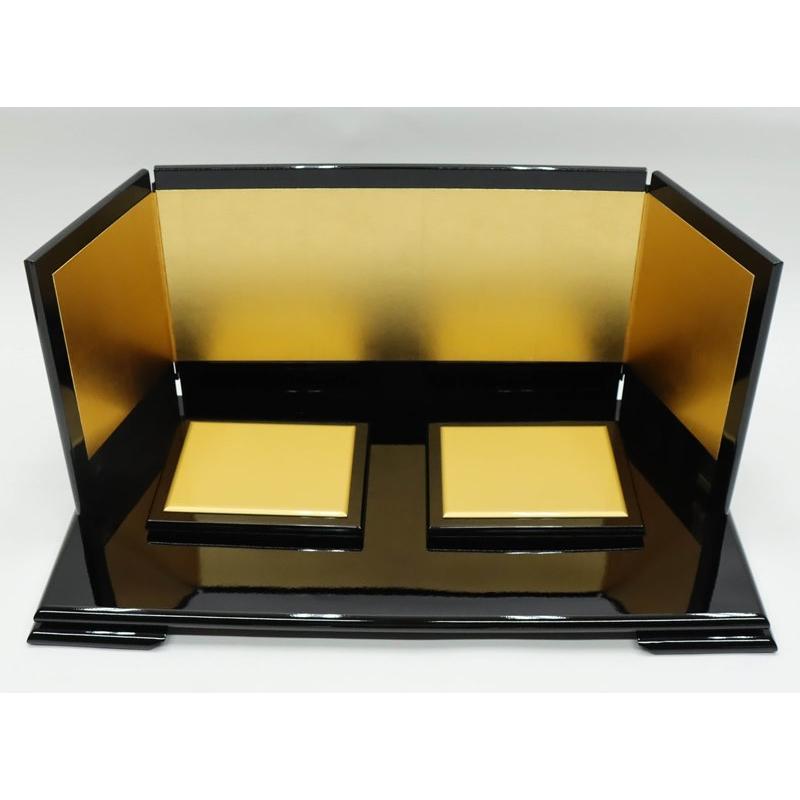 アウトレット品 屏風台 台屏風セット 30号 H-18 金屏風 親王台付 23a