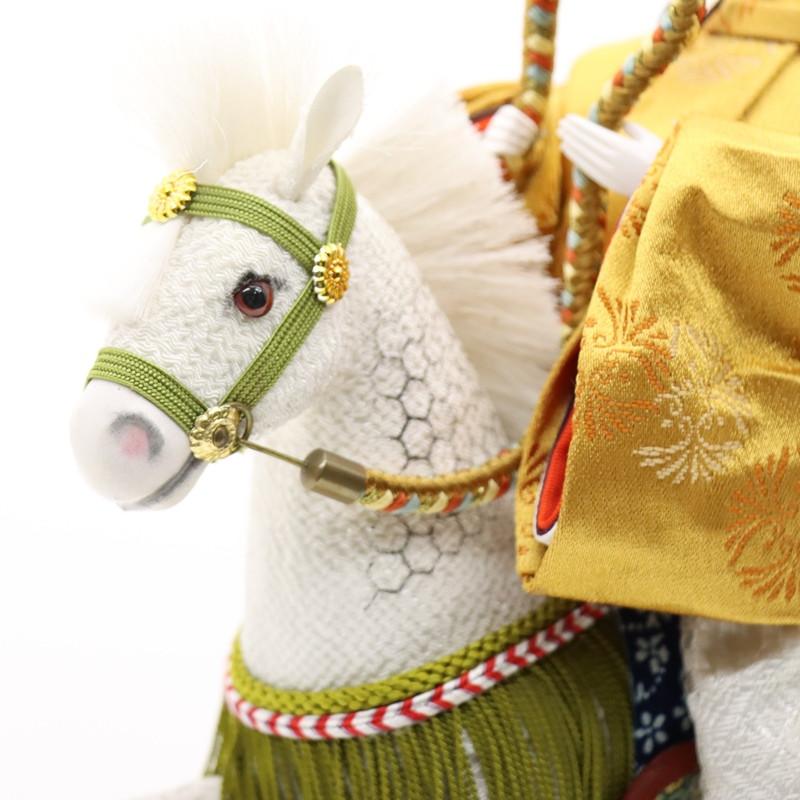アウトレット品 五月人形 その他人形単品 馬上武官 白馬/黄着物 26a-ya