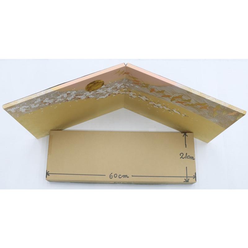 アウトレット品 雛人形三月屏風 屏風のみ 12号 群鶴 飛翔金 二曲屏風