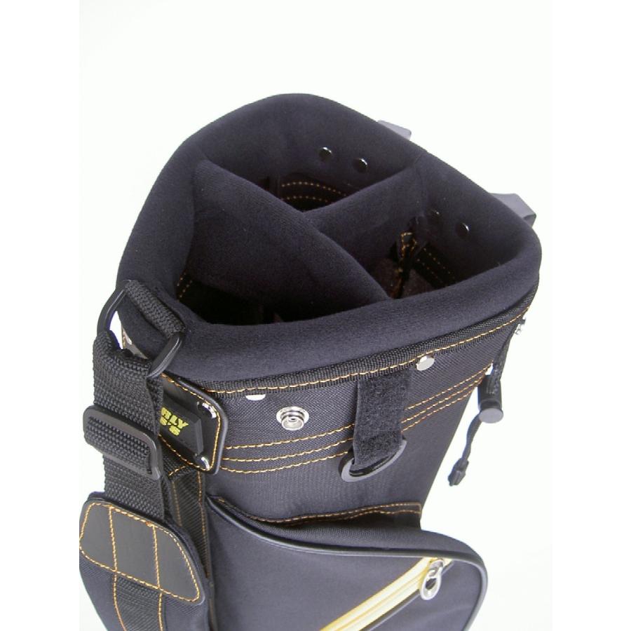 キャディバッグ スタンド 付き ハーフ ゴルフバッグ ブラック 送料無料