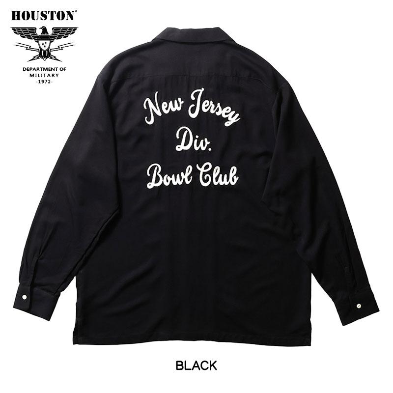 HOUSTON（ヒューストン） 長袖 ボーリングシャツ NEW JERSEY 刺繍