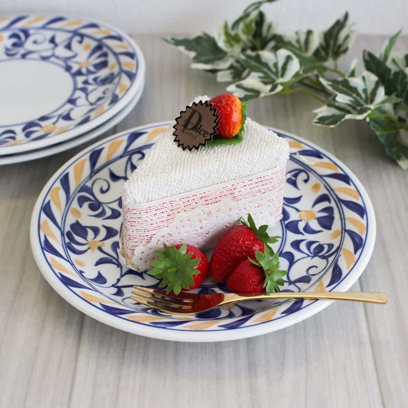 プレート 中皿 丸皿 唐草 アラベスク パン皿 デザート サラダ ケーキ皿