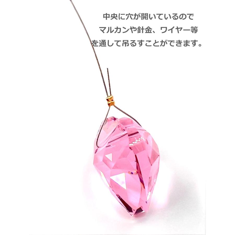 ハート型 45mm 3個セット クリスタルガラス サンキャッチャー