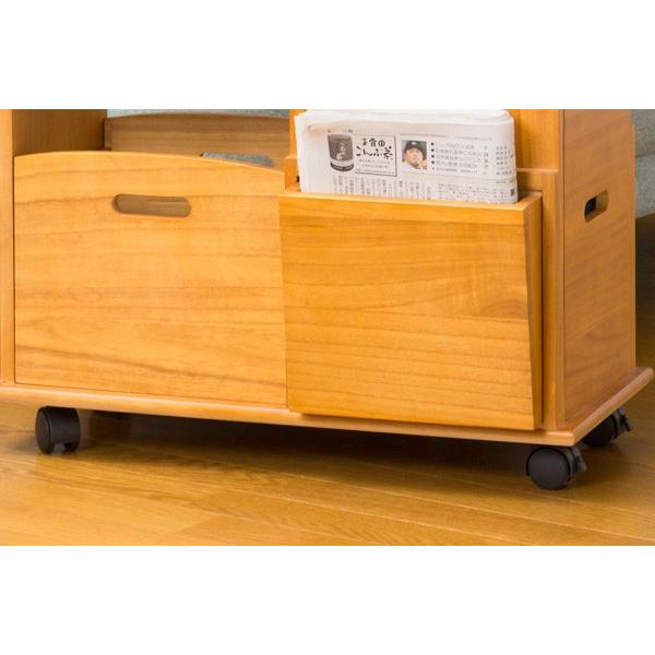 サイドテーブル キャスター付き 引き出し ソファ 収納 木製 マガジン
