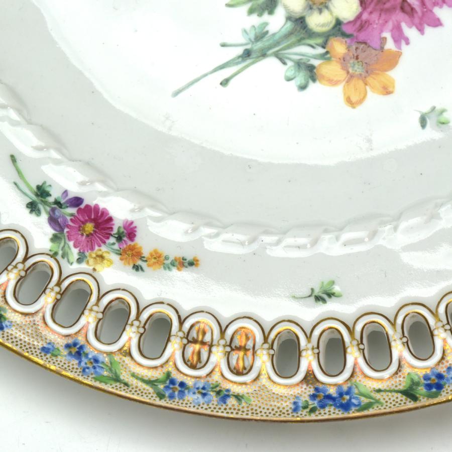 マイセン 【趣楽】 希少 西洋美術 【オールドマイセン】 『花図透かし