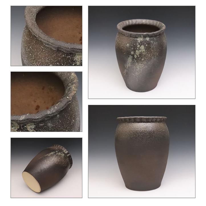 傘立て 陶器 おしゃれ 信楽焼 かさたて 和風 傘入れ モダン 黒 玄関