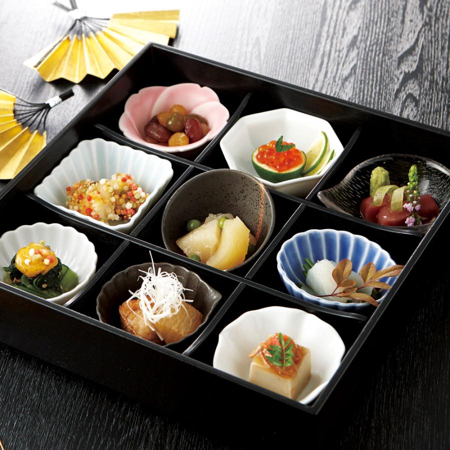 松花堂弁当箱 雪 9つ仕切り箱 小鉢9個セット おしゃれ 業務用 和食器