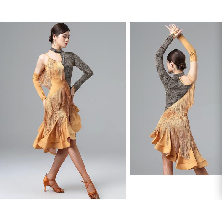 社交ダンスドレス ラテンドレス モダンドレス ダンスウエア, 競技 デモ