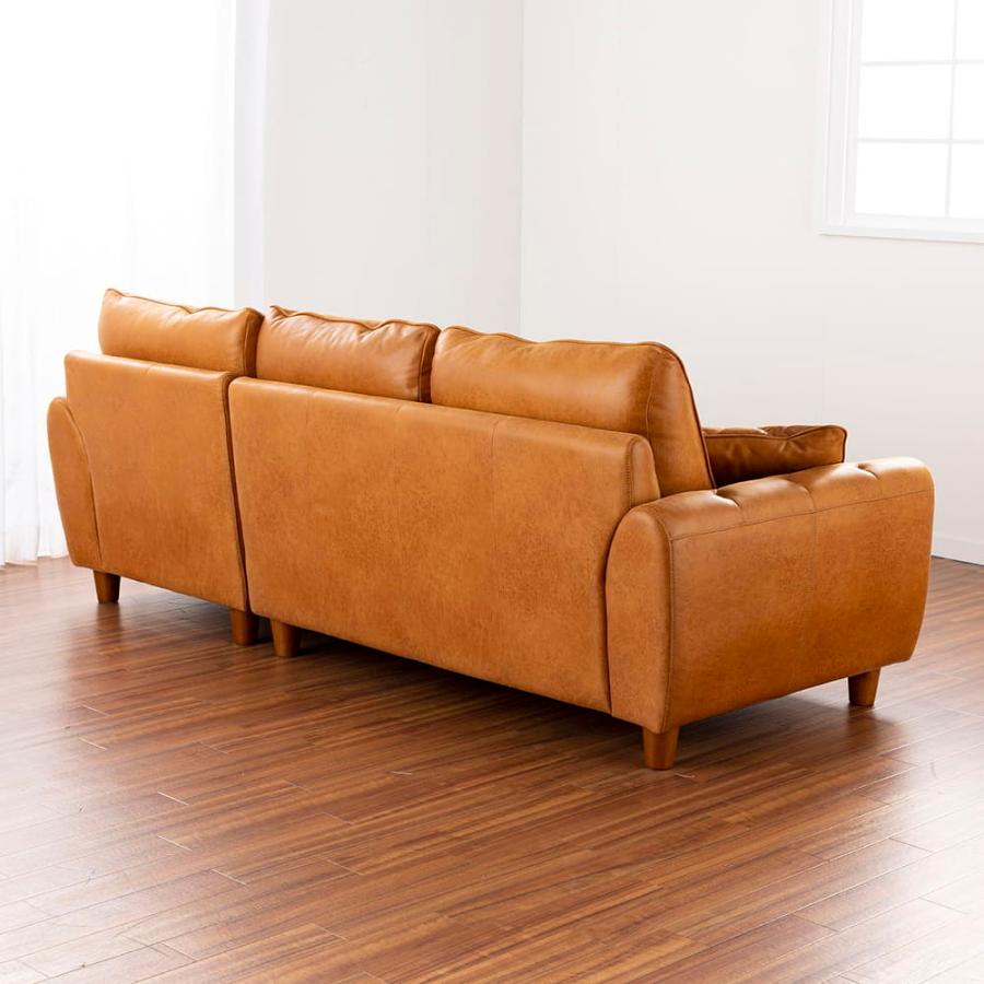 関家具 【レザーテックス】 シェーズロングソファ ヘンリー 左カウチ