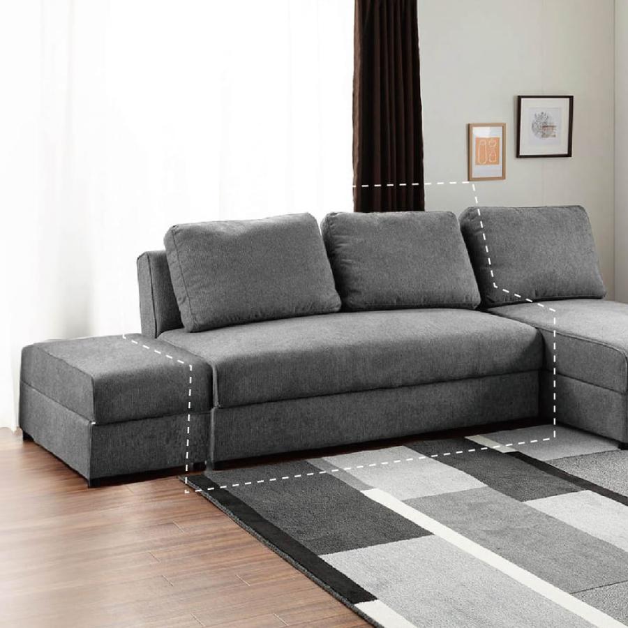 2人掛けソファーベッド ラヴィ ライトグレー 【ホームズ オリジナル