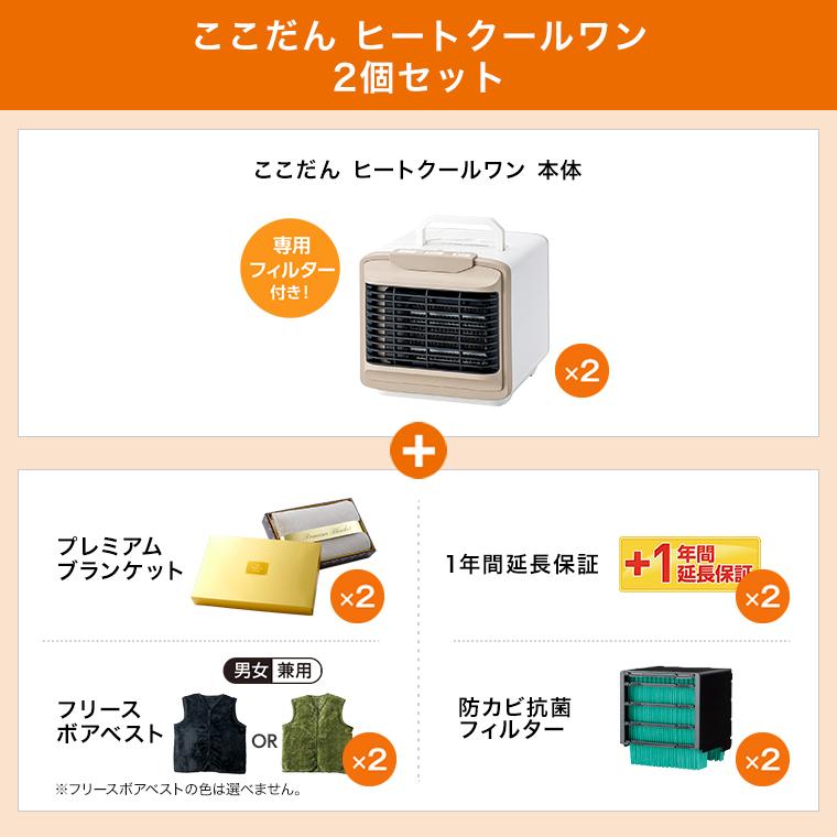 ショップジャパン（Shop Japan） ここだん ヒートクールワン 2個セット