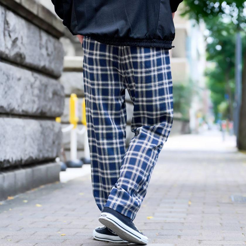 Vicci（ビッチ） チェックパンツ メンズ ワイド テーパード スラックス