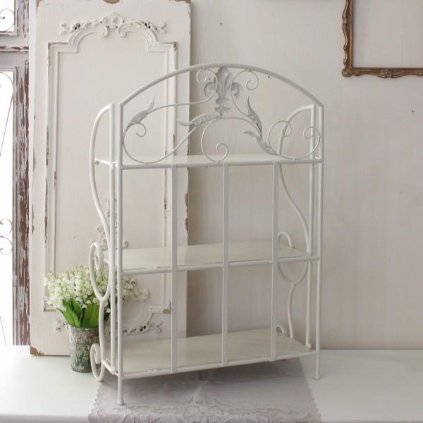 アイアンラック アイアン製 3段 シェルフ ホワイト 飾り棚 アイアン