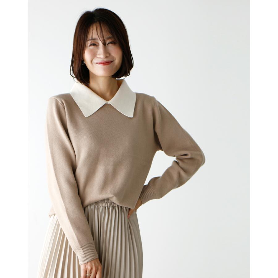 Ehre style（エーレスタイル） 襟付きニット ニット セーター 襟付き