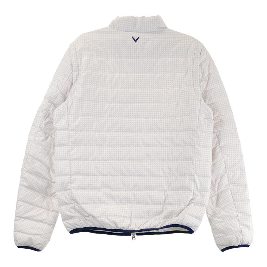 CALLAWAY キャロウェイ 2WAY ダウンジャケット 総柄 ホワイト系 L