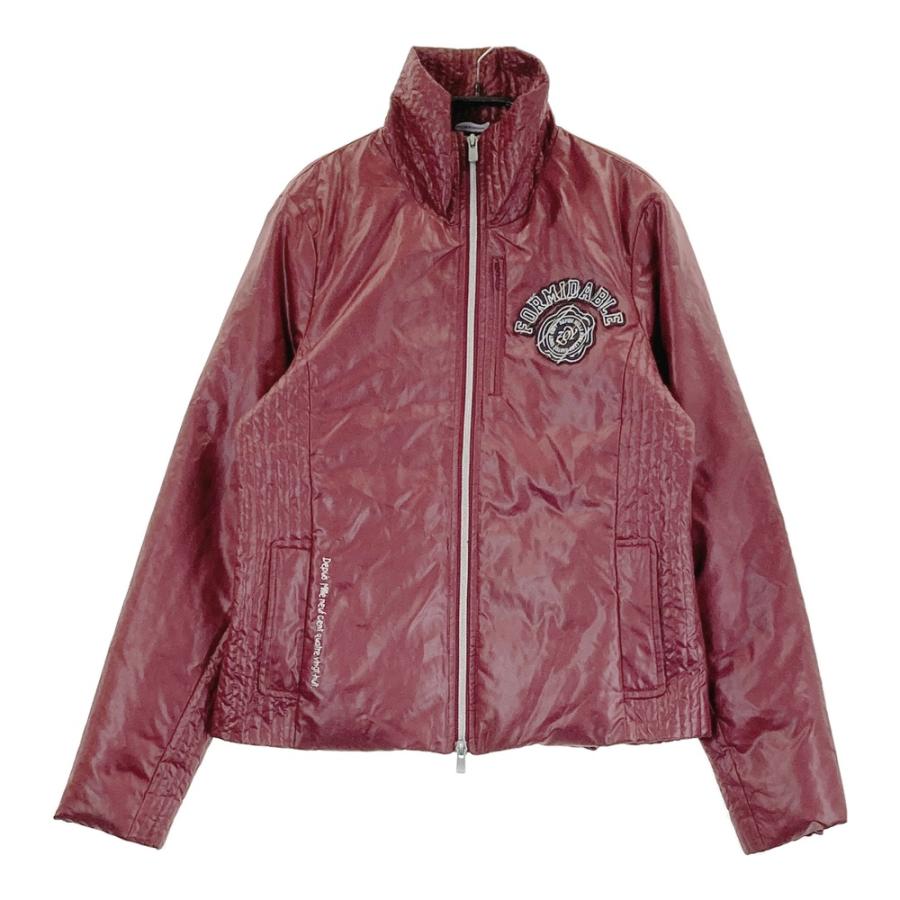 ZOY ゾーイ ダウン ジップジャケット レッド系 40 ゴルフウェア