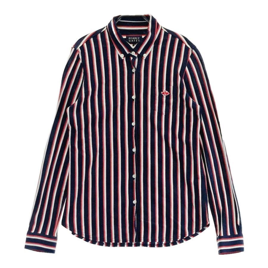 PEARLY GATES（パーリーゲイツ） 長袖シャツ ボタンダウン ストライプ