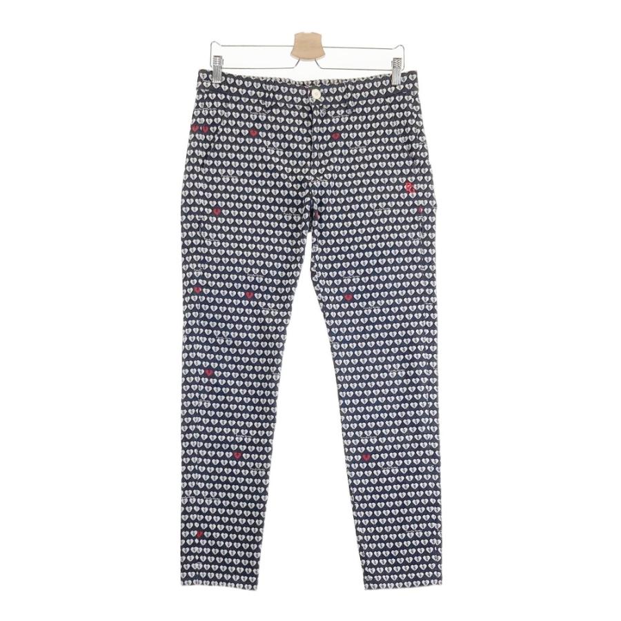 PEARLY GATES（パーリーゲイツ） パンツ ハート柄 ブラック系 4 ゴルフ