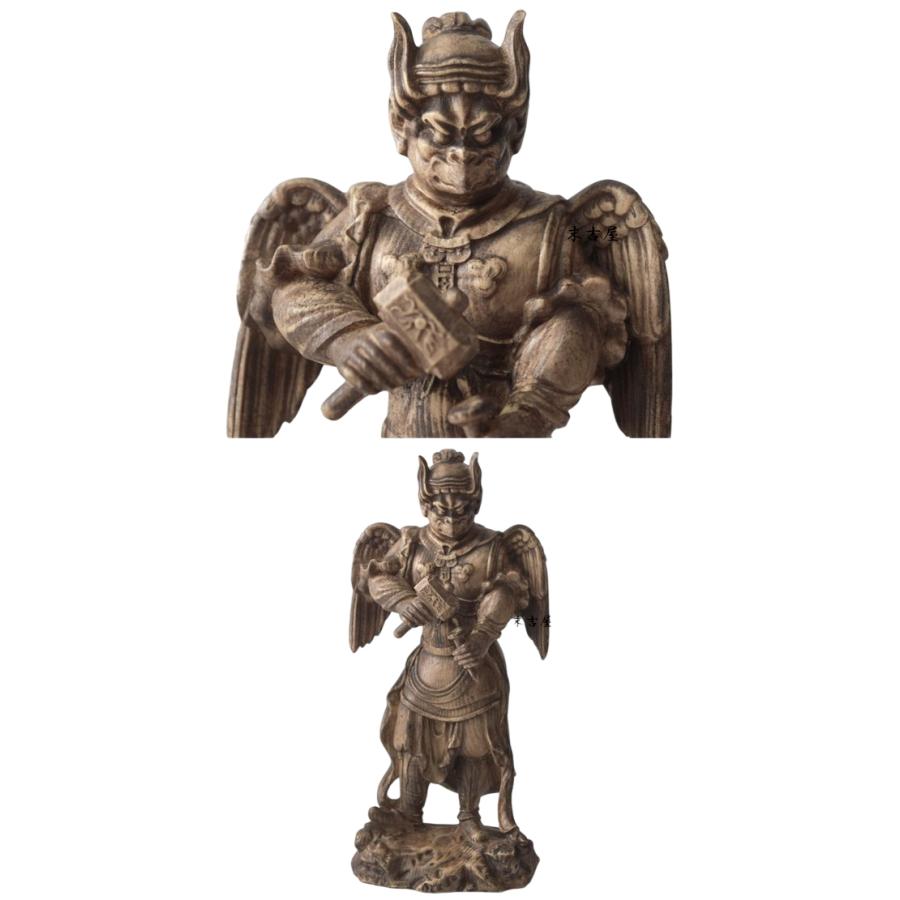 木彫り 仏像 烏天狗 魔除け 開運 天狗彫刻 手彫り 工芸品 仏教美術